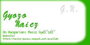 gyozo maicz business card